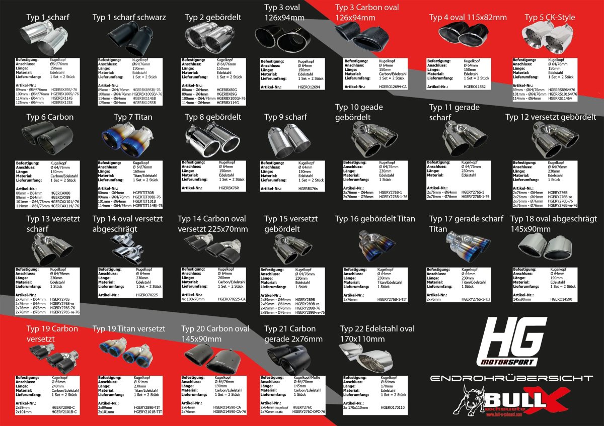 EGO-X Abgasanlage 3,5" Golf 8R Variant (mit ECE*)